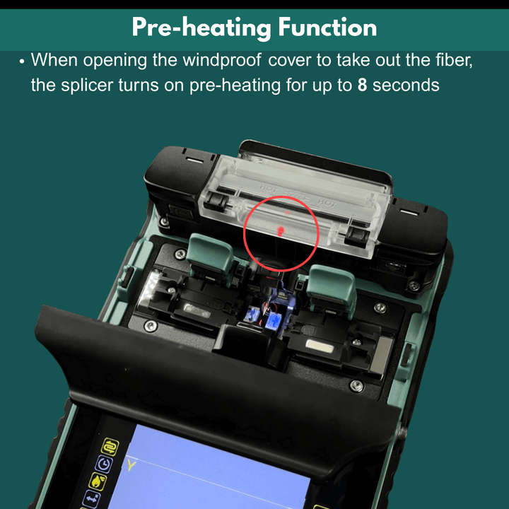 AI-6A+ Fiber optic fusion splicer with pre-heating function