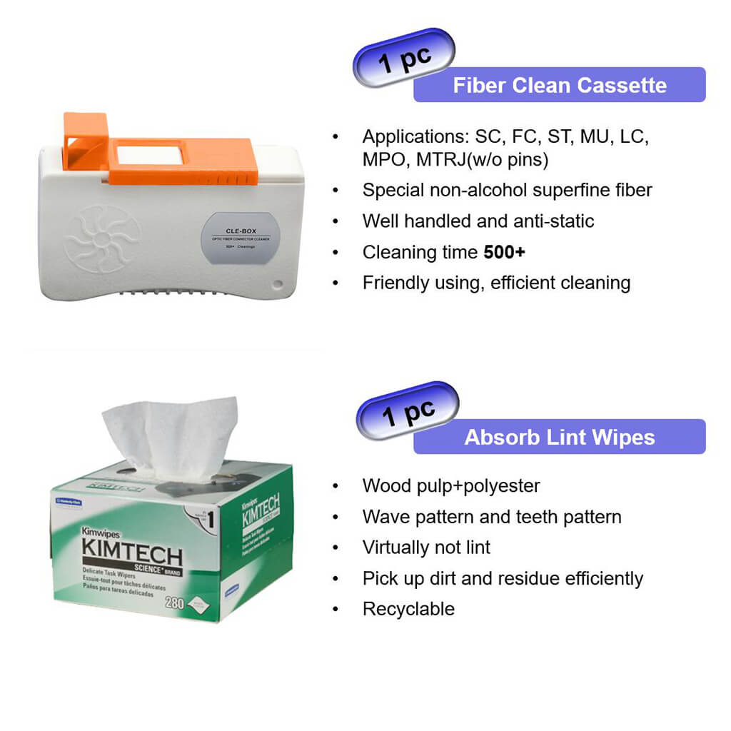 Fiber Optic Cleaning Box Fiber Optic Cleaner Cassette