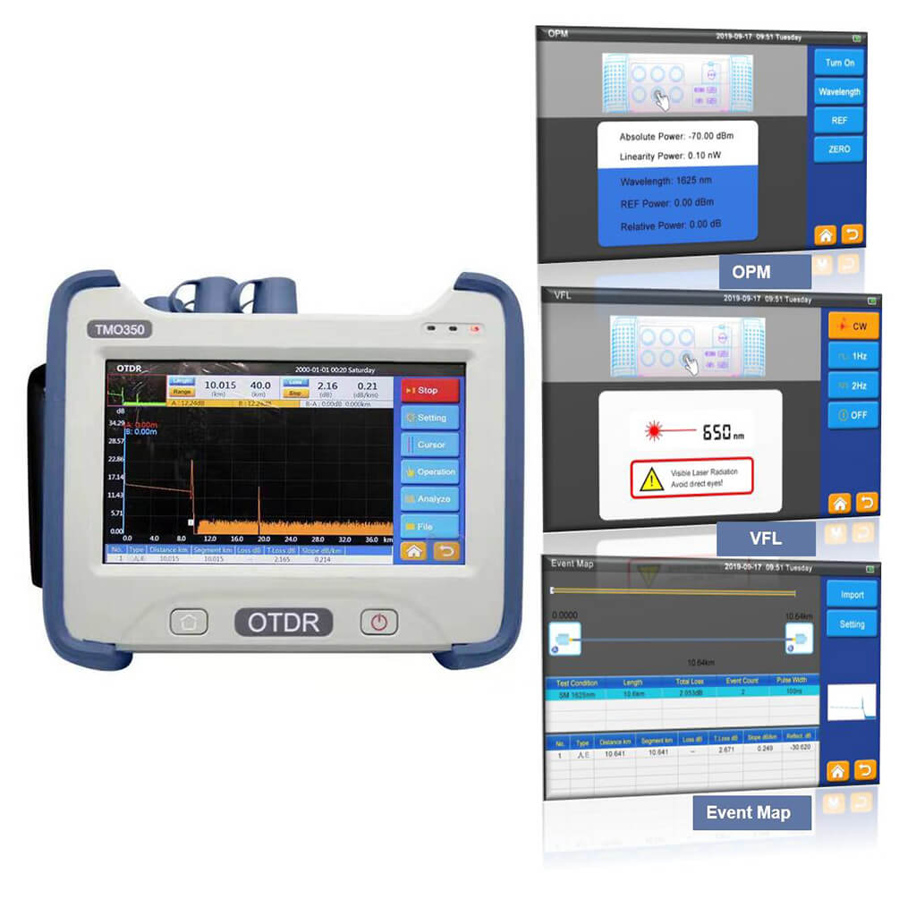 Multi-functional OTDR Fiber Optic Tester with Touch Screen